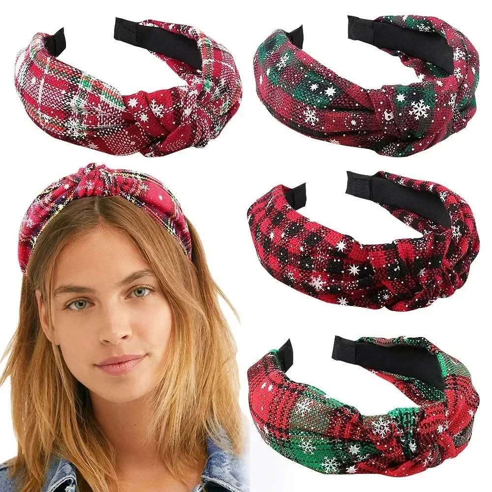 Bandeau de cheveux de dessin animé pour femmes et filles, cravates de cheveux de Noël, bandeau de wapiti de flocon de neige, bandeau de sauna de fête de vacances, accessoires pour cheveux, nouvel an