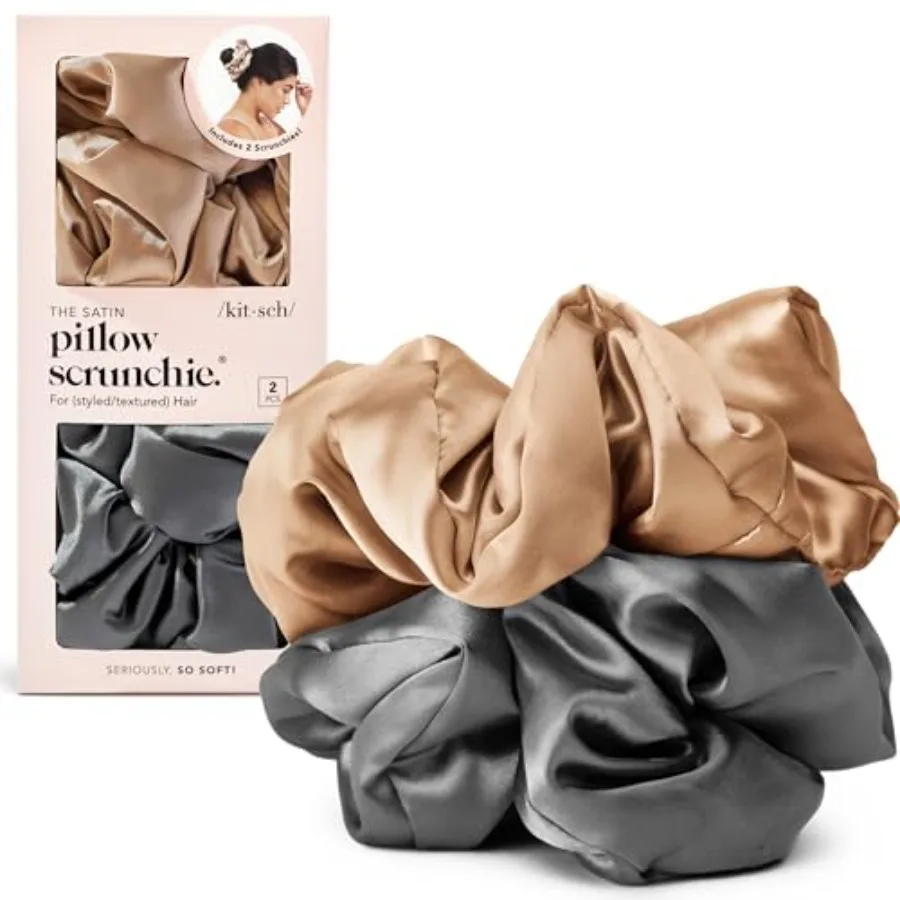 Satin Scrunchies for Women - No Crease, Frizz Control Softer Than Silk Scrunchies Gentle On Hair Scrunchies for All Hair Types