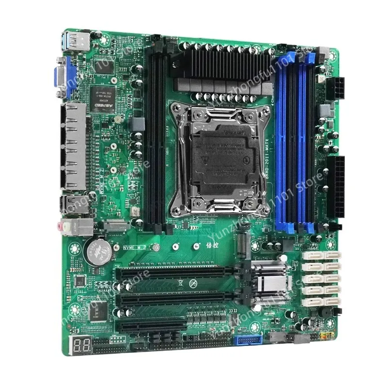 

Материнская плата C612 IPC Nas Soft Routing X99 E5-V3V4 с четырьмя сетевыми портами 2.5G, 10 SATA, форм-фактор MATX