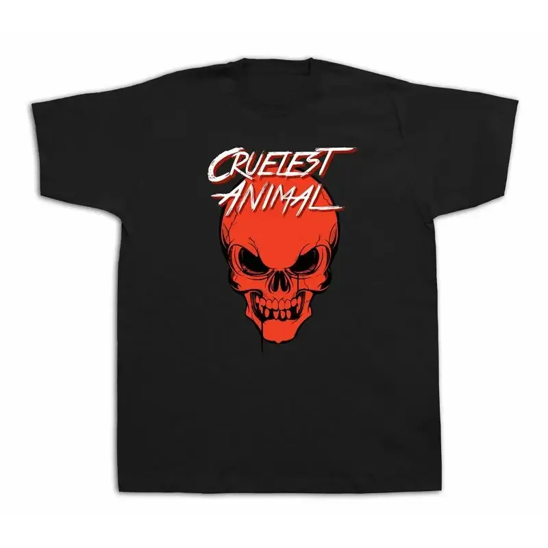 New Mens cotton Tshirt print Cruelest Animal freak skull funny stylish design
