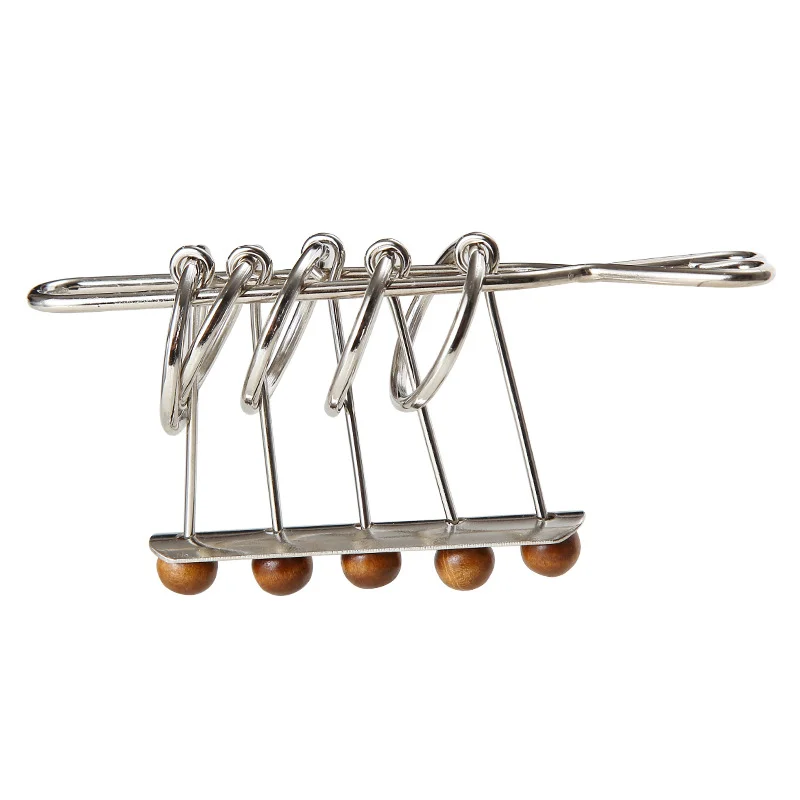 

Classical Educational Toys Five Linked Rings Student Teaching Toys Children Unlocking Rings Unlocking