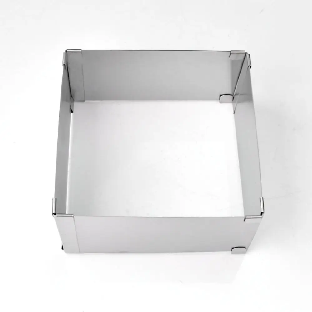 Flexible Adjustable Square Mousse Mold Stainless Steel Cake Ring Baking Frame Kitchen Pastry Accessory For Home Baker