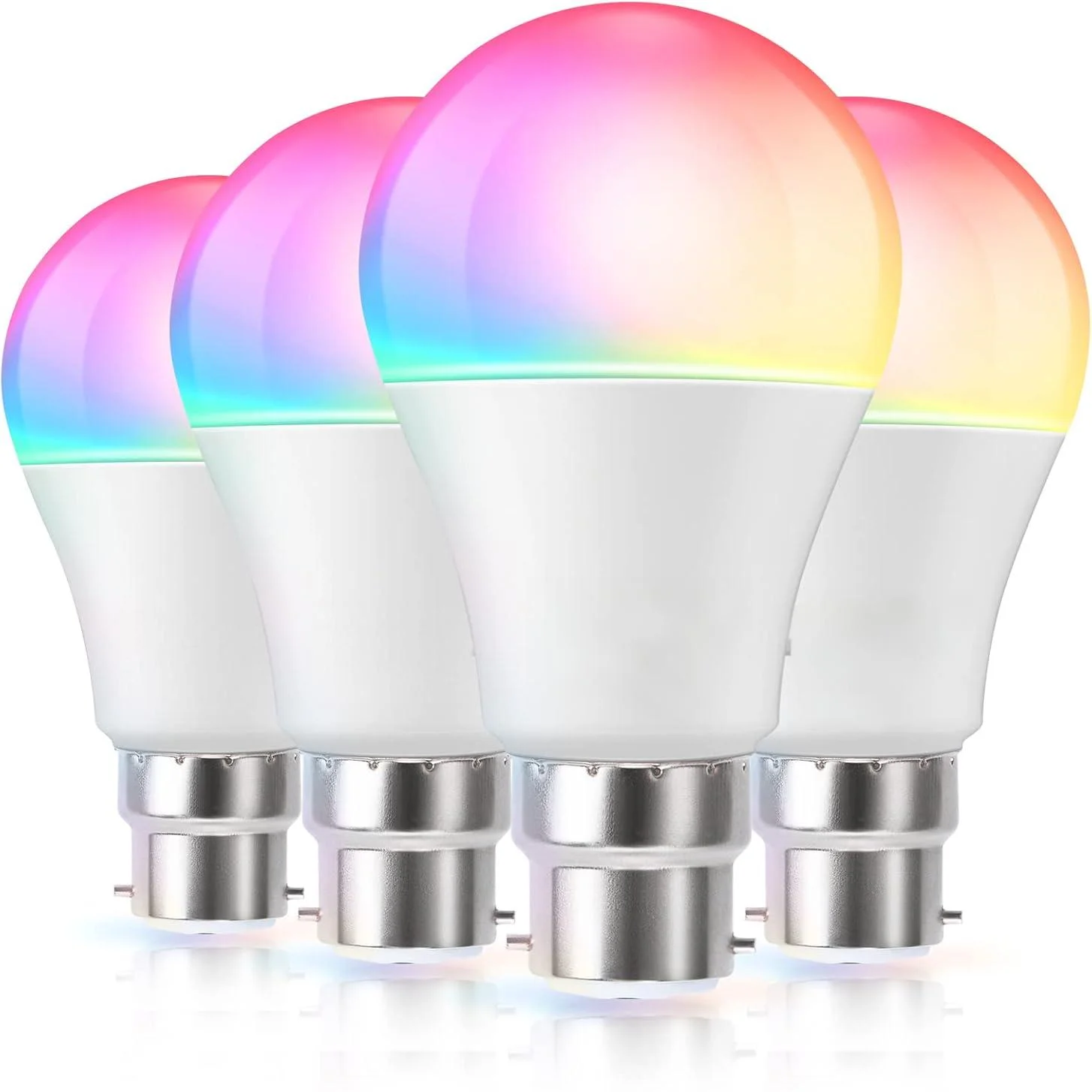 Smart Bulb B22,Music Sync WiFi Bulb,A60 Colors Changing Light Bulb Works with Alexa&Google Assistant,806lm,App & Voice Control