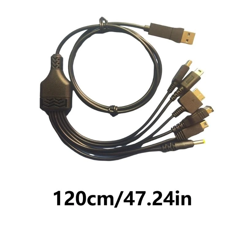 E8BA 6 in 1 USB C Charging Cable For Handheld Game Consoles Fast Charging