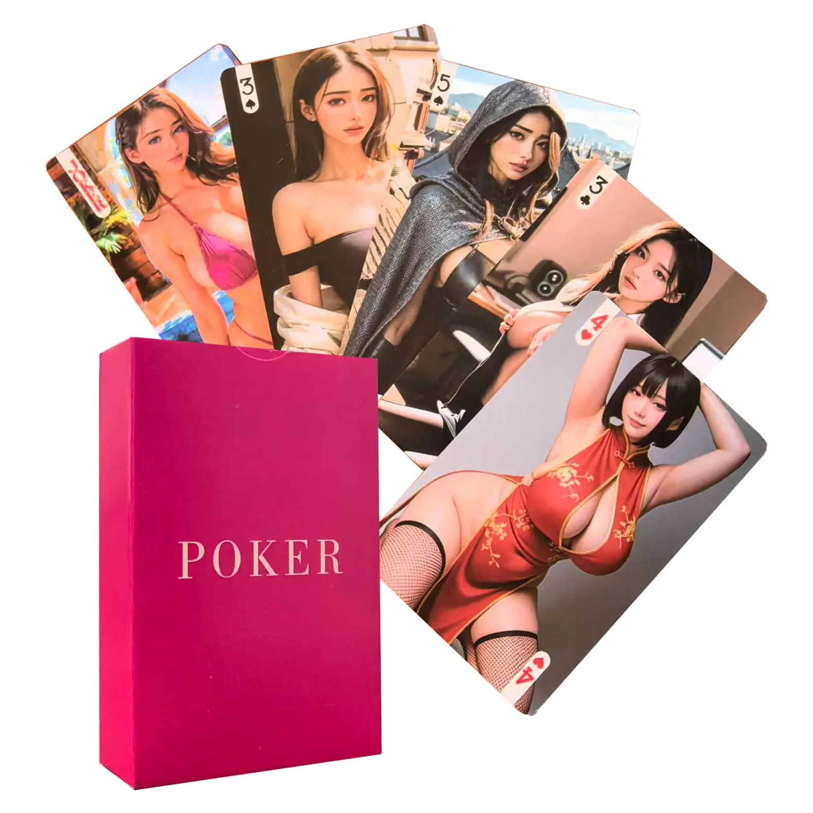 

Playing Cards Beauty Poker Board Game Werewolf Game Playing Cards Waterproof Cards 3-10 People Party Gathering Game Cards