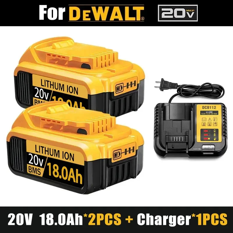 100% New Product for Dewalt Electric Tool Battery 18000mAh 20V 18.0Ah DCB206 20V DCB205 DCB204-2 DCB2001