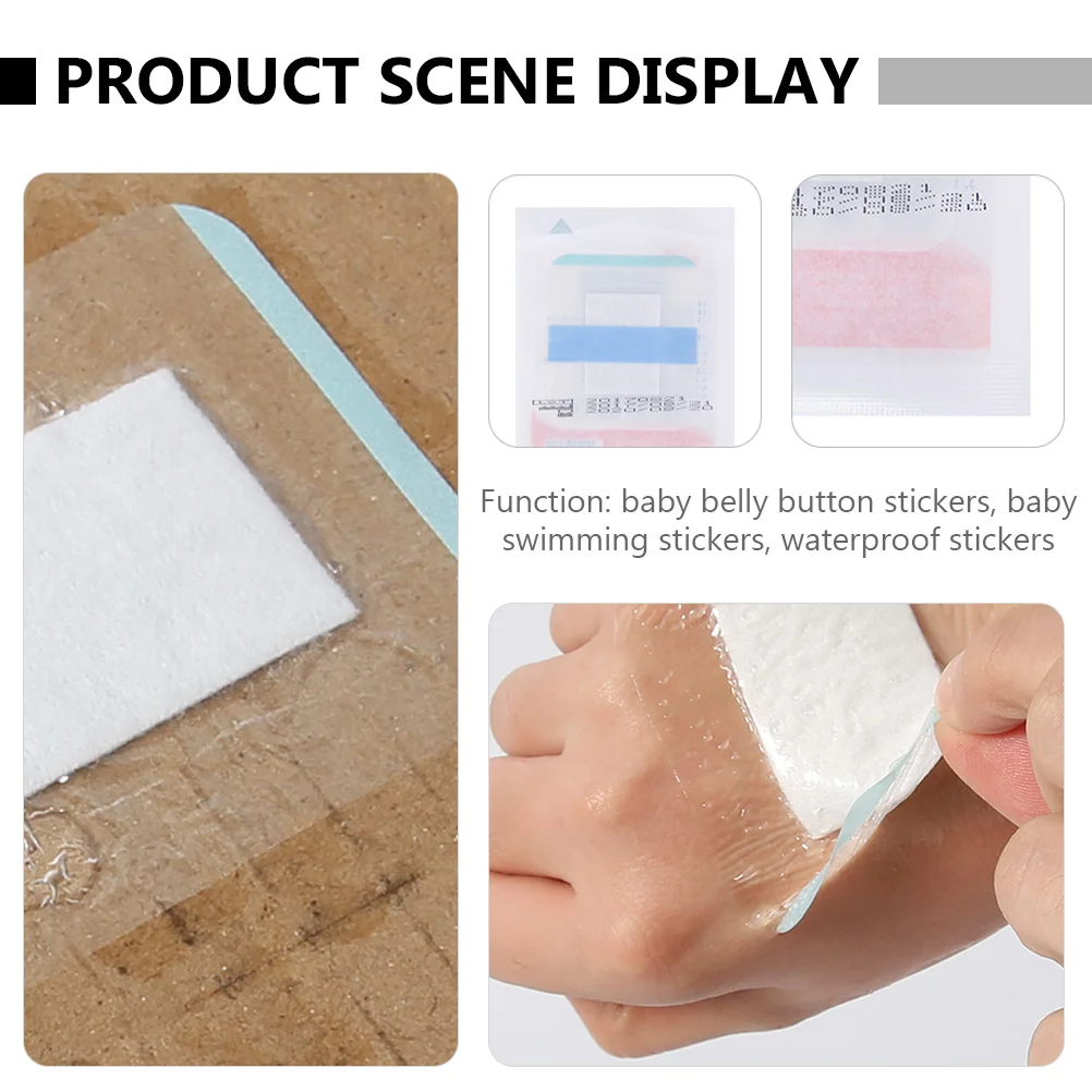 20 قطعة من ملصقات السرة للسباحة، رقع لاصقة مقاومة للماء لاستحمام الأطفال الصغار، تصميم مريح مانع للانزلاق #2