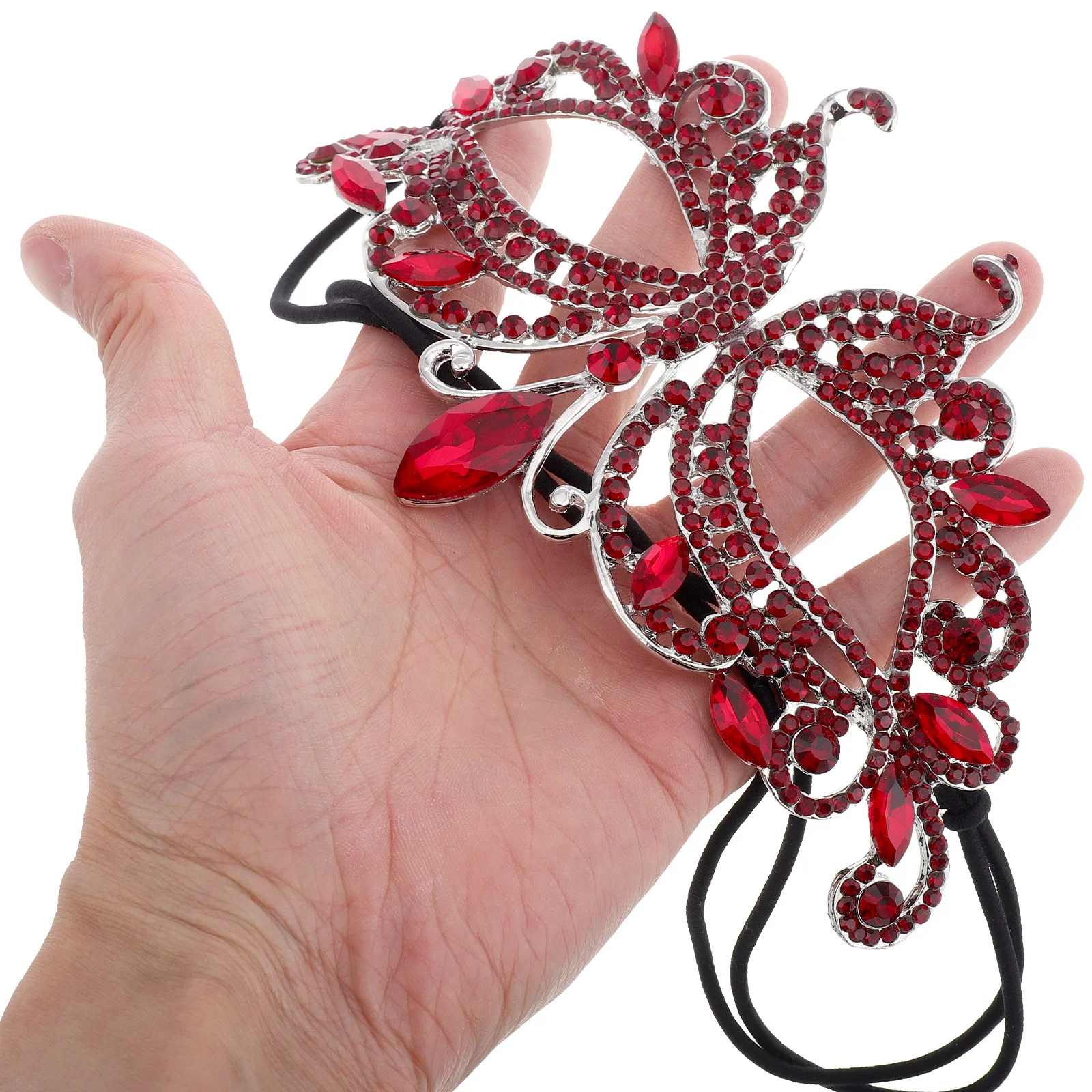 

Women Rhinestone Half Face Mask Masquerade Eye Mask Shiny Metal Alloy Party Prom Ball Bridal Cosplay Accessory