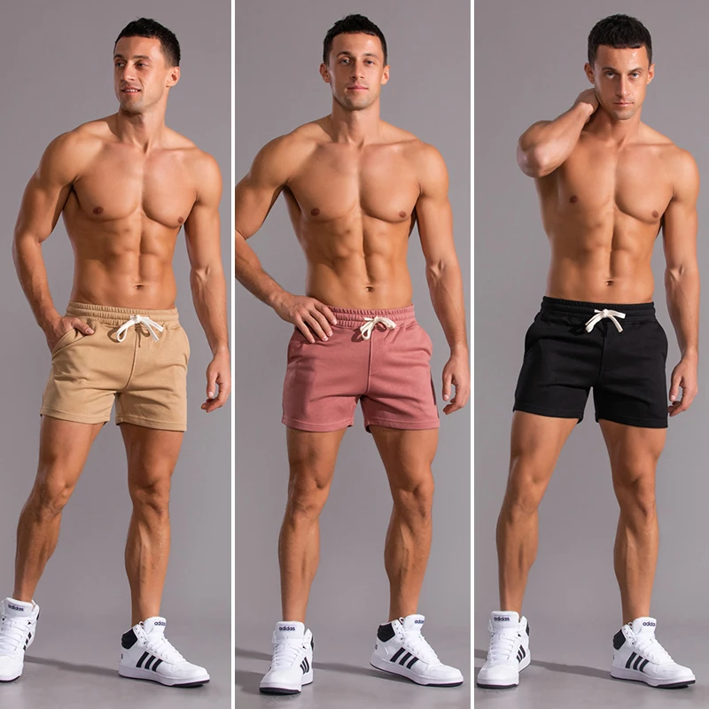 2024 Summer Male Shorts Cotton Casual Running Shorts Men Joggers Fitness Workout Shorts Black Quick Dry Gym Sports Short Pants