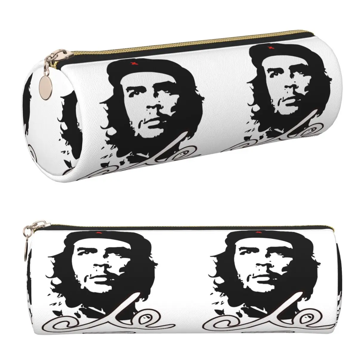 Retro Che Guevara Federmäppchen, Stiftetui, zylindrische Stiftbox, Bleistiftbeutel für Studenten, Schreibwaren