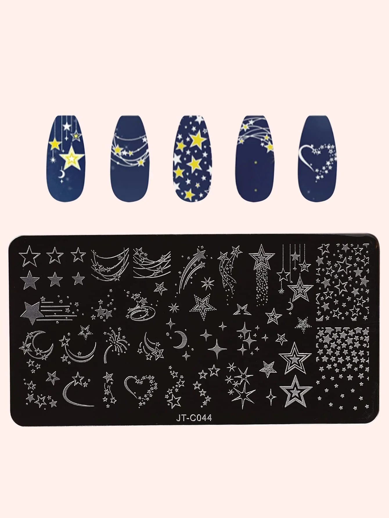 

1sheet Star & Moon Pattern Gel Polish Design Nail Art Stamper For Slow Drying Nail Polish Nail Stamper Plates For Manicure Salon,Nail Supplies,Nail Tools,Nail Art Tools,Back To School,Nails,Nail Tools For Press On Nails