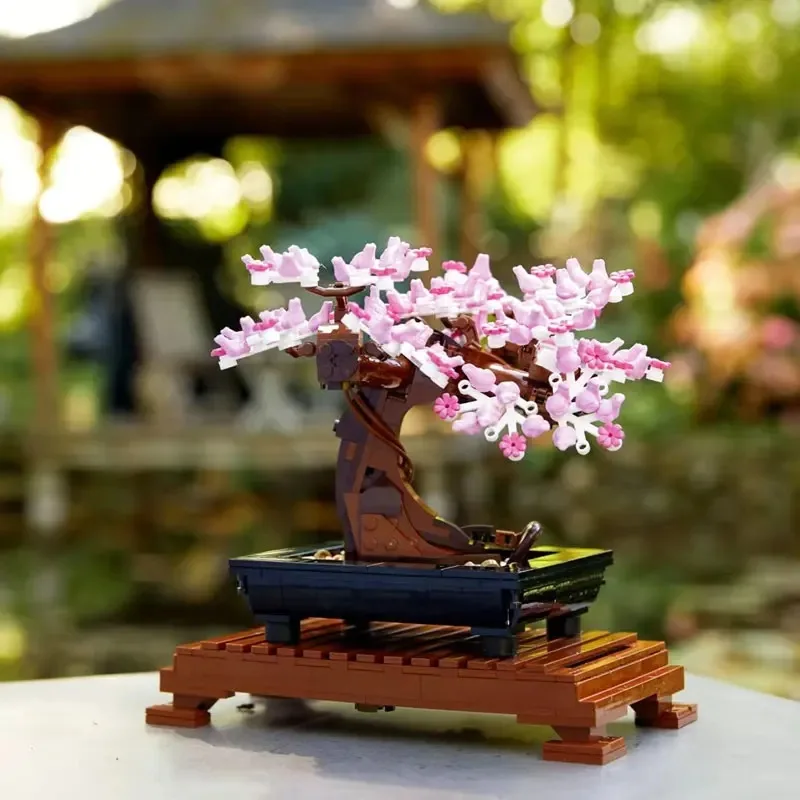 Miniso Disney drzewo Bonsai Fit 10281 bukiet kwiatów wieczny 3D zestaw klocków klocki Model roślina dekoracyjna domowa zabawka doniczkowa