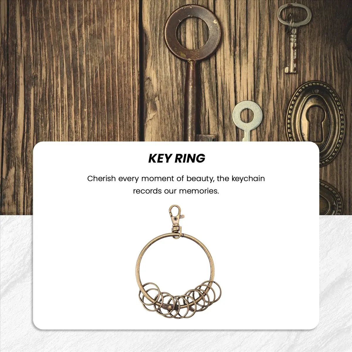 

Брелок-карабин YHYS бронзового цвета, 10 петель, 7,6 см