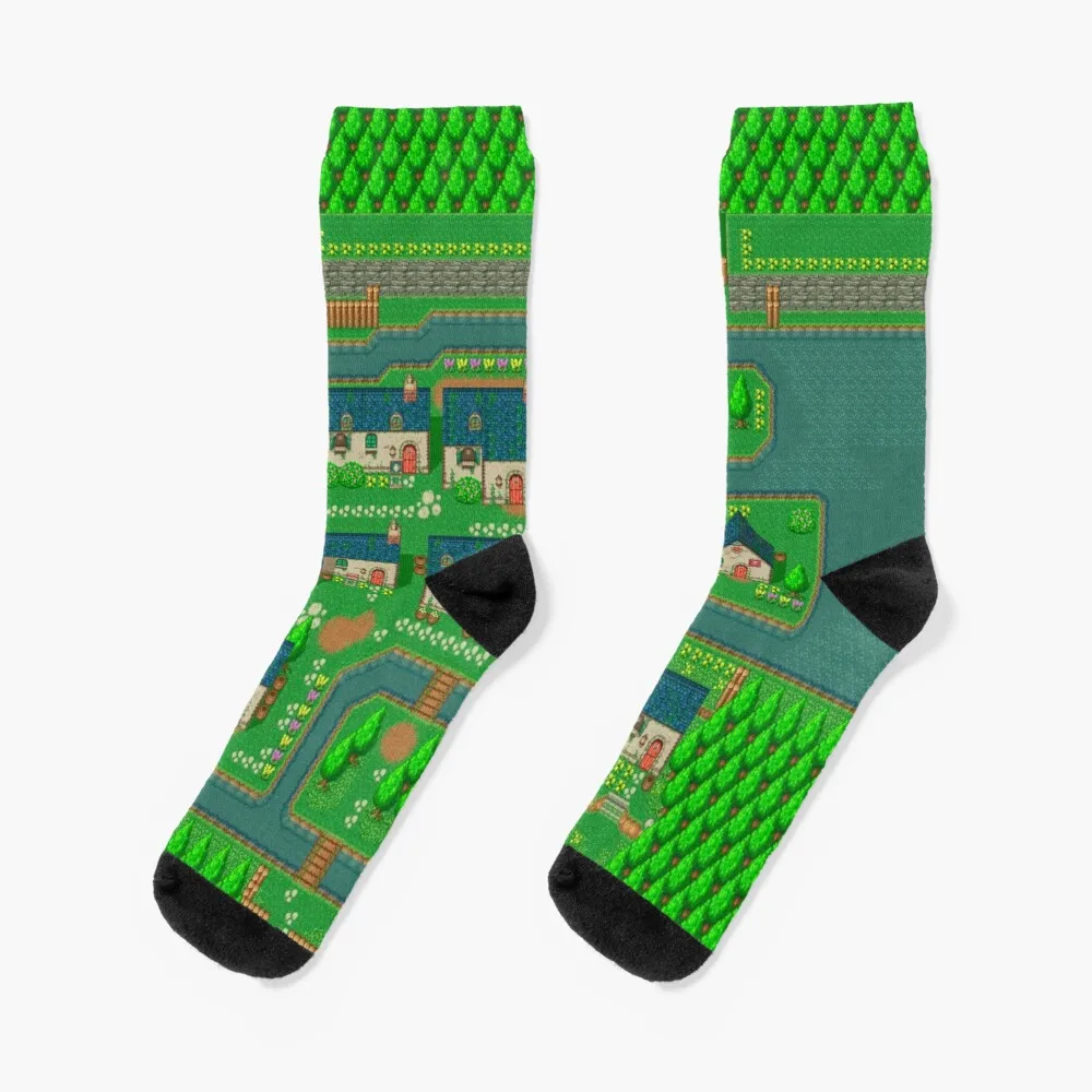 

Secret of Mana Kingdom of Pandora Map Socks Heating Sock Men'S Sports Socks