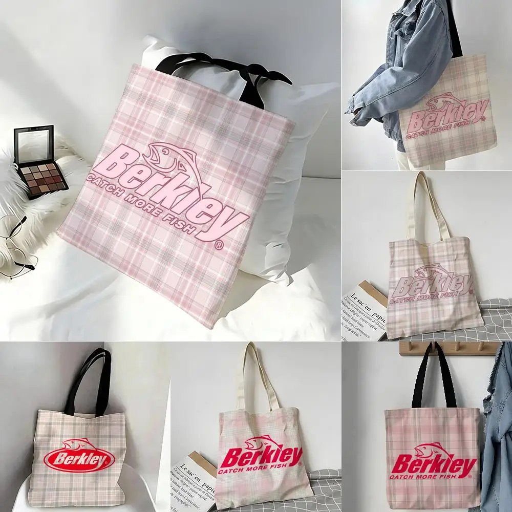 Storage Bags Casual Portable Shoulder Bag Lightweight Shopping Bag Reusable Linen Bag High-end Luer B-Berkley Fishing Match