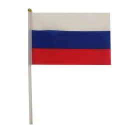 10 Pcs/lot Russian Hand Waving Flags 14x21cm Russian Flag Wholesale