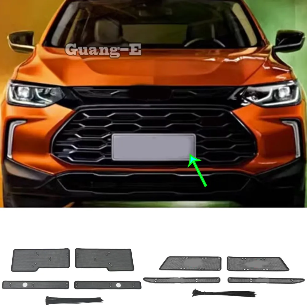 For Chevrolet Tracker/Trax 2019 2020 2021 2022 2023 2024 Car Front Grille Insert Net Screening Mesh Cover Trim Decoration Frame