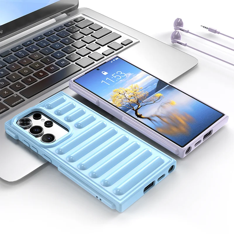 Однотонный чехол для телефона в виде капсулы для Samsung Galaxy S24 S23 Ultra Plus A55 A35 A25