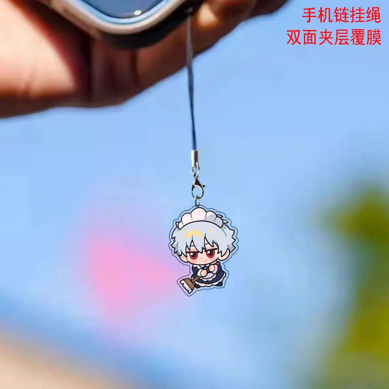 8 個銀魂アニメ坂田銀時かわいいクリエイティブ漫画多用途バッグ携帯電話の装飾絶妙なペンダントキーストラップ