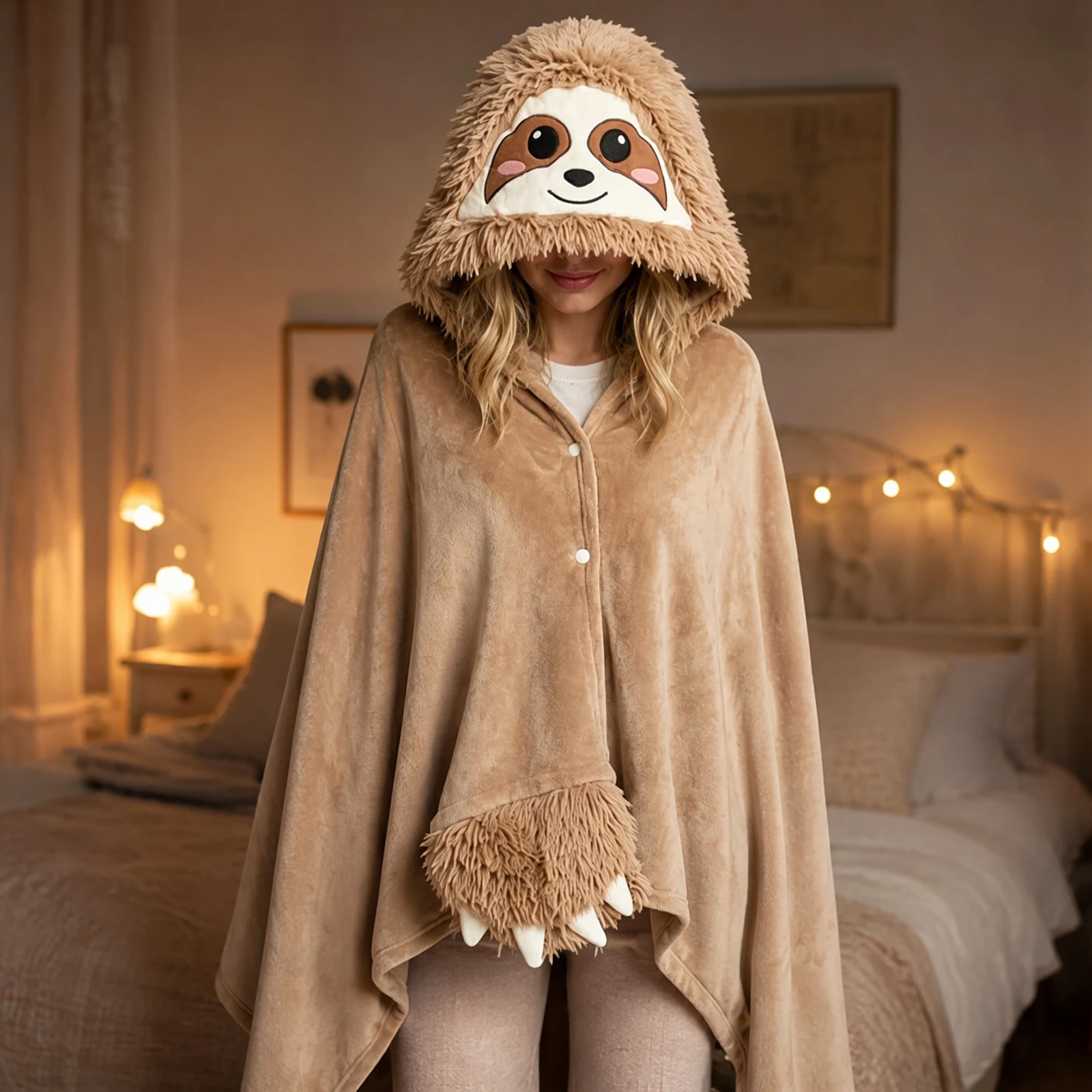 ハロウィン用着用ブランケット かわいいアライグマ・カピバラ柄 - Shawl Wrap Winter のレビューと価格