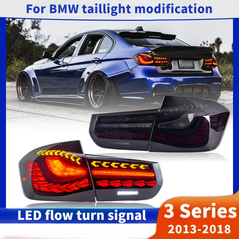 For Bmw 3 Series 2013-2019 F30 Double Dragon Scale Taillight Assembly F80 LED Taillight modification