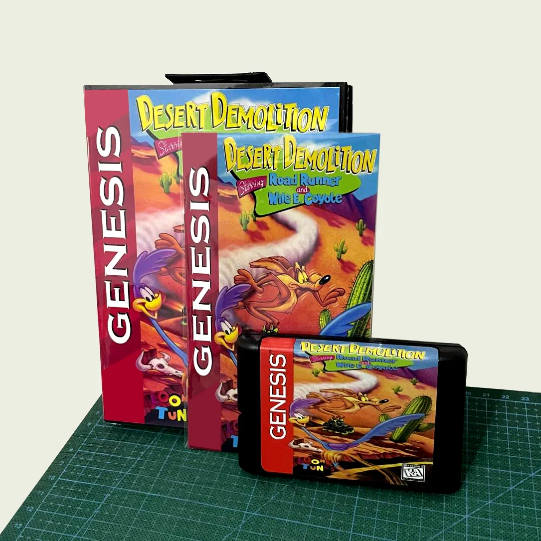 

Снос пустыни с коробкой и руководством для 16-битной системы Sega Megadrive Genesis
