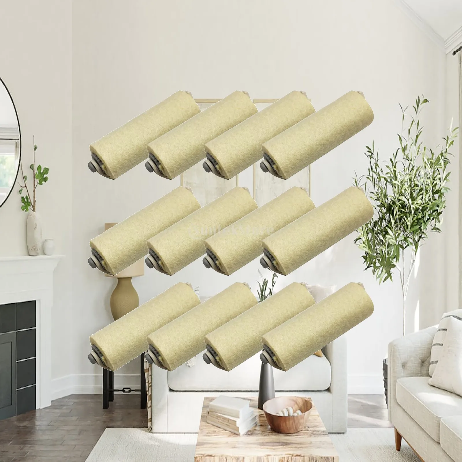 Hot Pressure Cotton, 12 Curling Hair 3mm Thick Perming Curlers Non-slip Elastic for Barber Shop Girls Barber