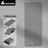 4mm Thick TPE Foldable Yoga Mat 183*61cm Easy Storage for Travel Yoga Pilates Home Exercise Floor Mat ﻿