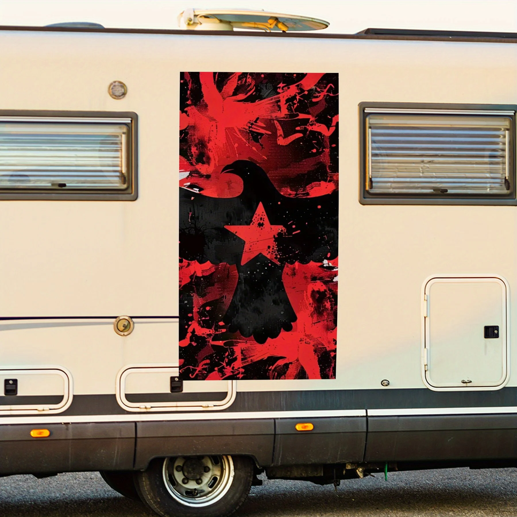 

Мощная наклейка на дверь автомобиля с изображением орла и звезды, самоводонепроницаемая наклейка из ПВХ, яркие внешние аксессуары для автомобиля, декор, защита G