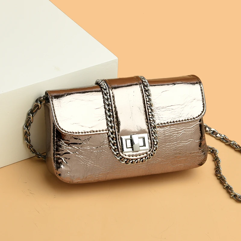 

iny Crossbody Bag Women's 2023 New Chain Saddle Bag Underarm Bag Summer ular Small Square Bag Fem Handbags
