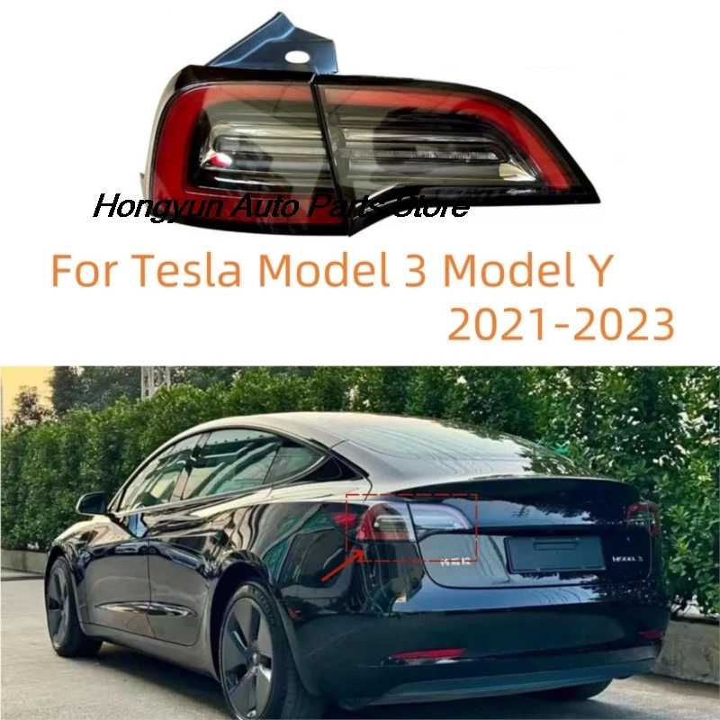 

LED Tail Rearlights For Tesla Model 3 Model Y 2021 2022 2023 Turn Signal Light Stop Brake Lamp Driving Foglamp Car Accessories
