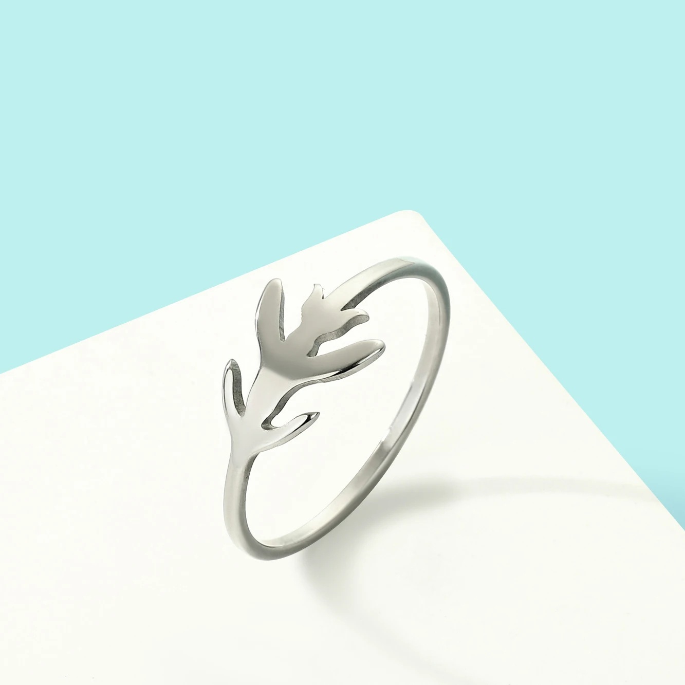 Todorova Bohemia Stainless Steel Vine Design Ring For Women Men Simple Botanical Jewelry Birthday Accessories Gift