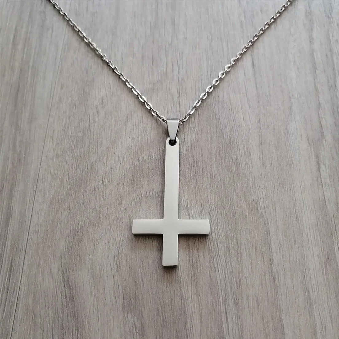 Necklace, pendant, inverted cross, satan, satanic, baphomet, goth, gothic, occult