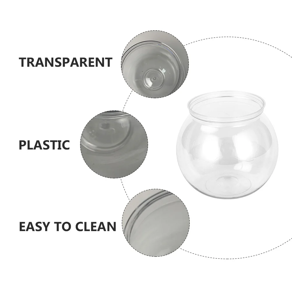 

4Pcs Household Goldfish Bowl Stylish Strong Crystalistic Sense Flower Storage Desktop Decor Exquisite Workmanship