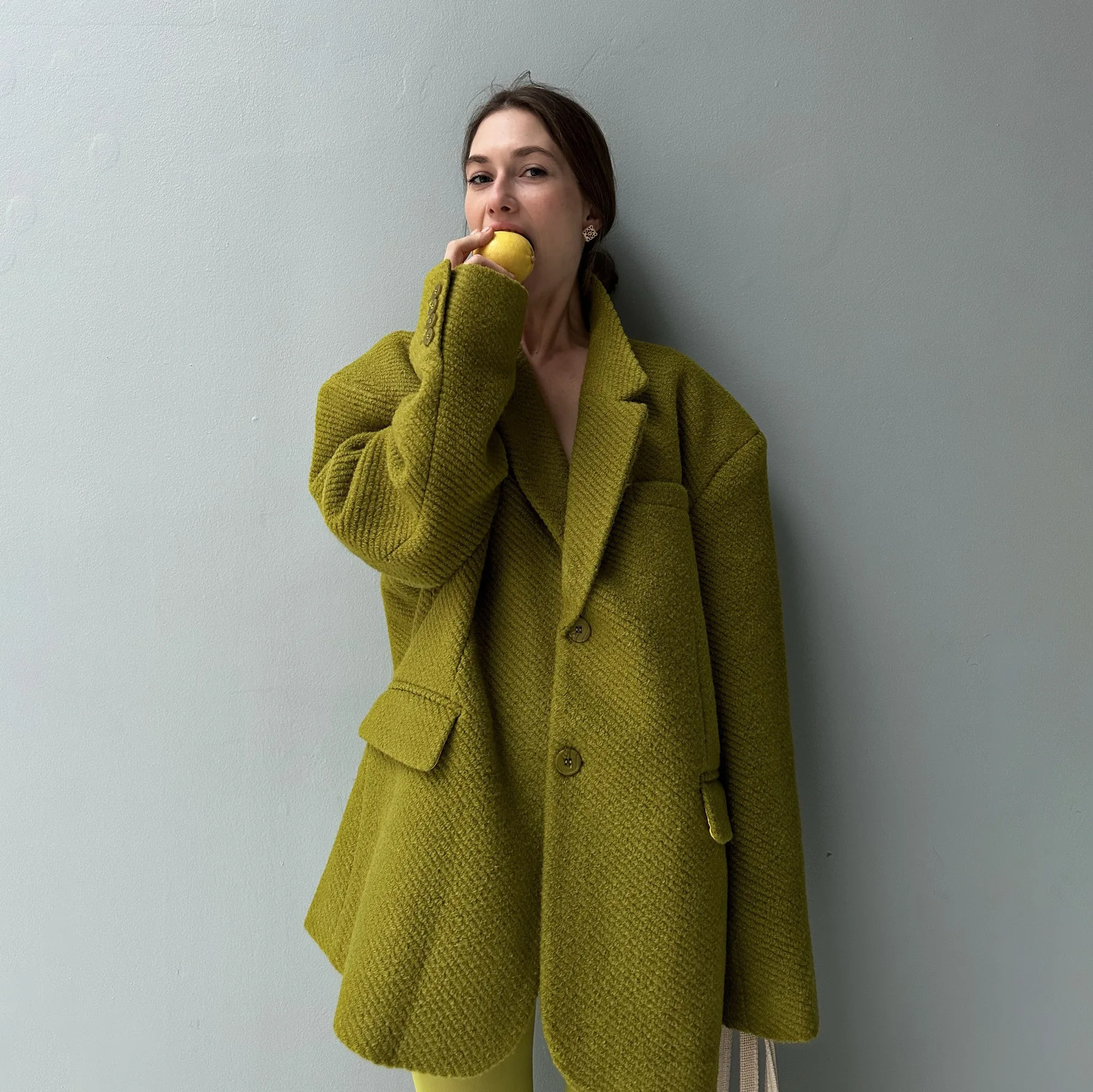 Allingentle Women's Suit Blazer Luxury Widening Shoulder Pad Woolen Suit Women Jacket for Cocktail Party Outfits Customize