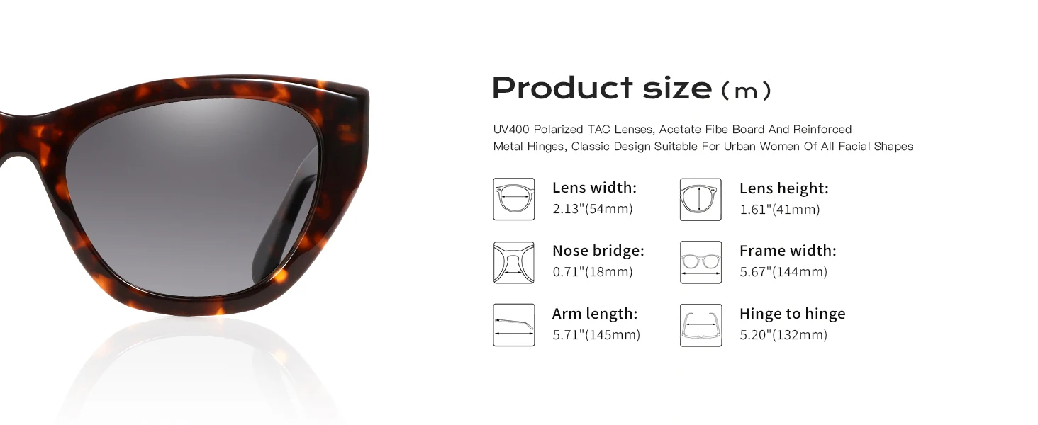 ZENOTTIC Schmetterlings-polarisierte Sonnenbrille für Damen, handgefertigt, Acetat-Schatten, UV400-Schutz, quadratische Sonnenbrille zum Einkaufen, Geschenk – Detail 8