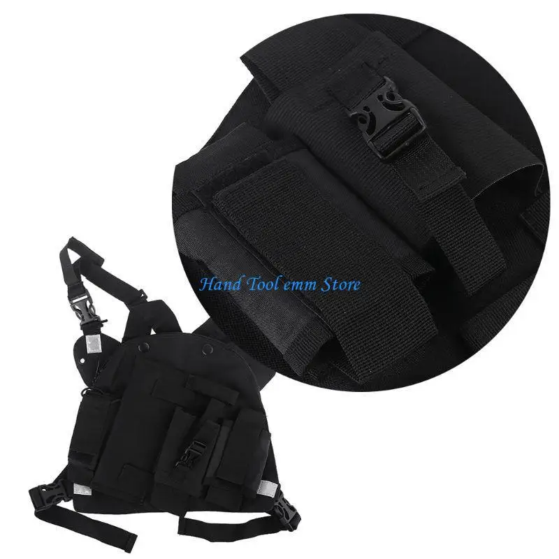 

H37F Chest Harness Front Pack Holster Vest Rig for Two Way Radio Walkie Talkie