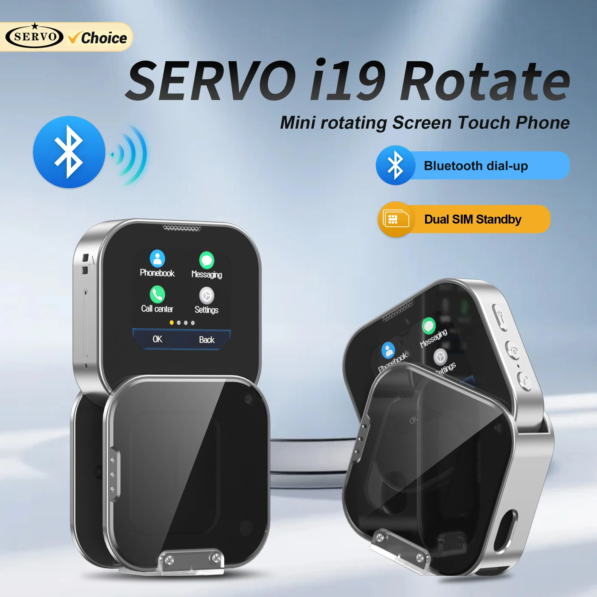 SERVO i19 Rotate Mini Mobile Phone 1.69