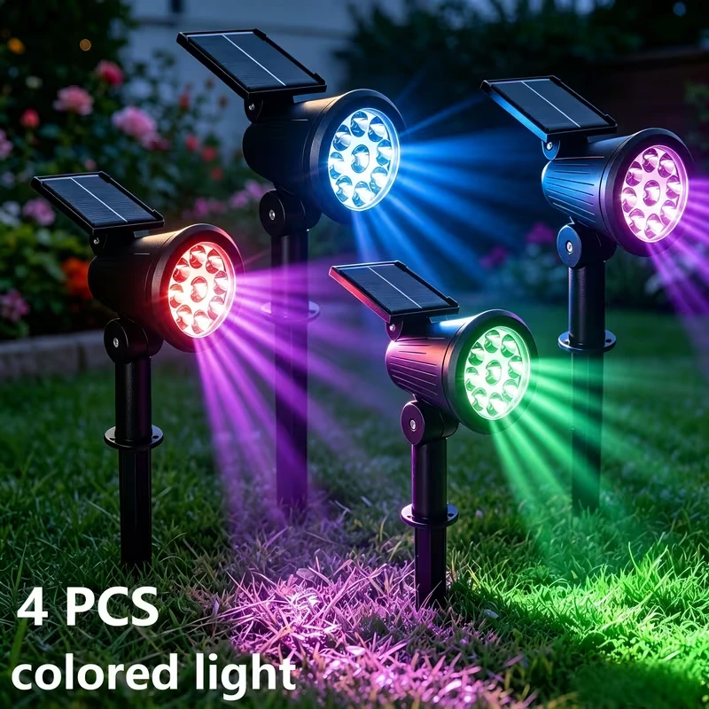 Waterproof Junction Box Solar - 1/2PCS Luces Solares de Paisaje 9LED