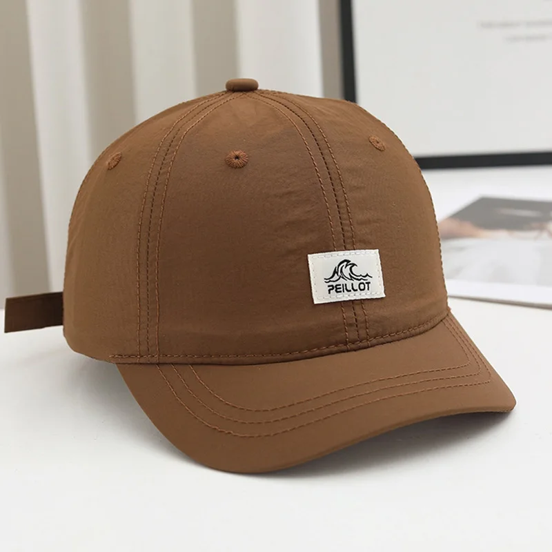 Eine Herren-Kappe mit kurzer Krempe, neuer Sommerstil, atmungsaktive und schnell trocknende Baseballmütze, leichte Soft-Top-Entenschnabelmütze für Damen – Detail 6