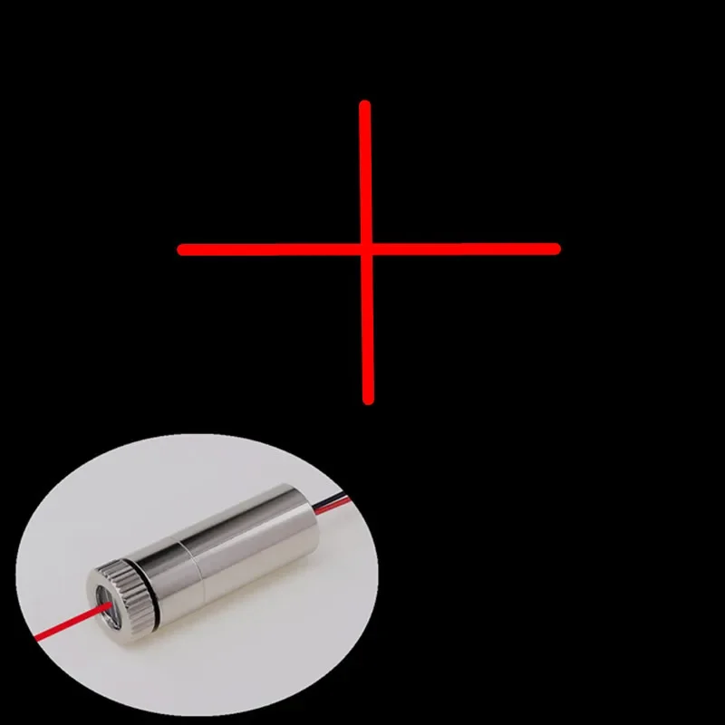 650nm 5mW Red Laser Module, Point/Line/Cross Head, Focusable Glass Lens, Industrial Grade, DC 3V-5V, Free Customization