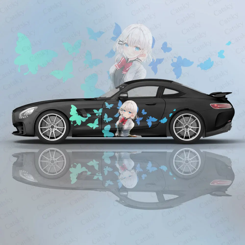 Tantei wa Mou Shindeiru Anime Girl Sexy Car Body Stickers Itasha Vinyl Car Side Decal Sticker Car Sticker Automotive Decor Film