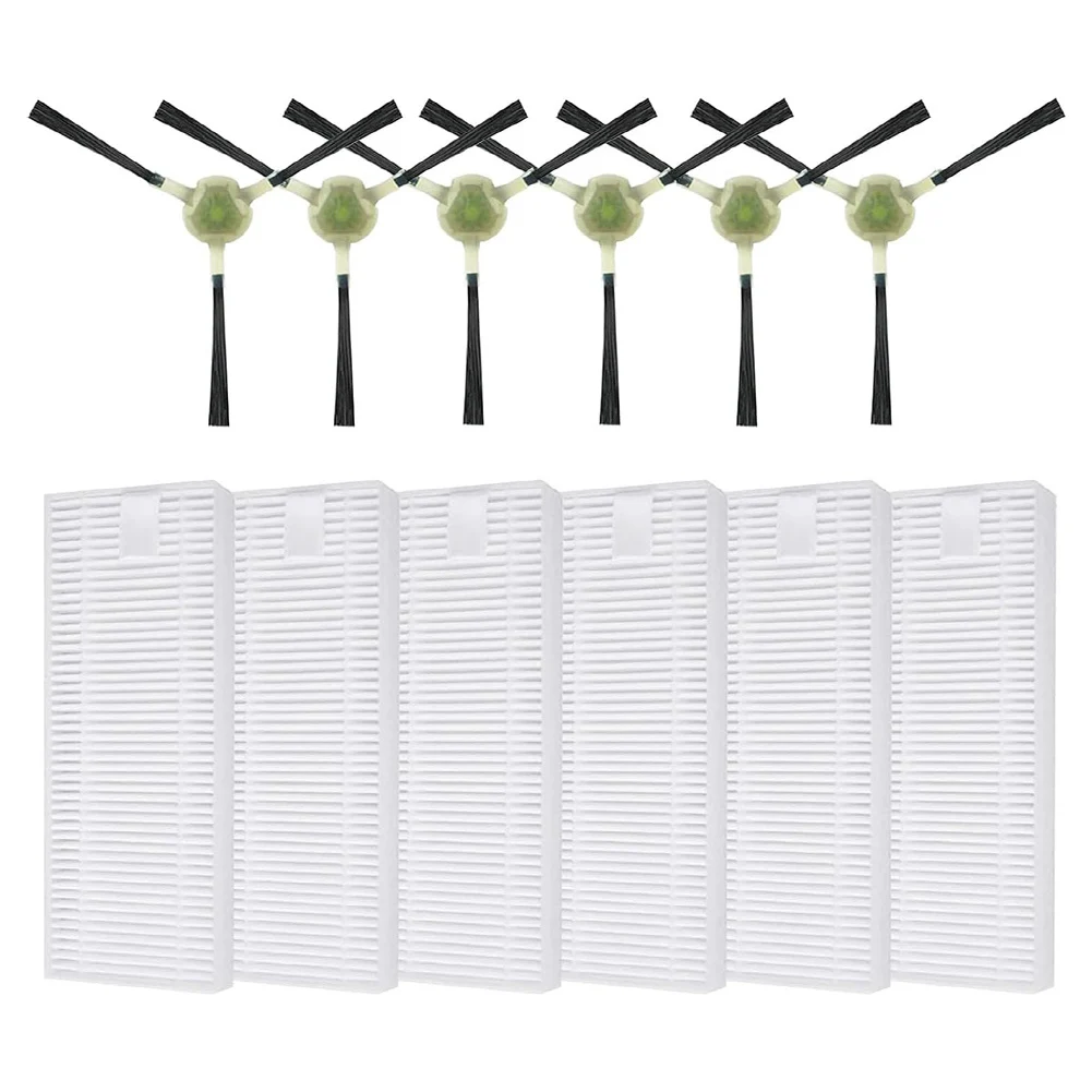 

6 Set Vacuum Cleaner Filters And Side Brush For Lefant-M330/M330-Pro Robot Vacuum Cleaner Replacement Accessories Cleaning Parts