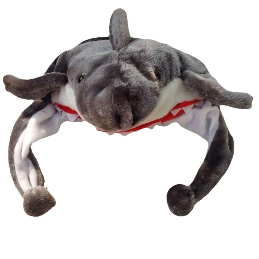

Carnival Halloween Grey Shark Cosplay Head Costume Kindergarten Stage Children's Performance Hat