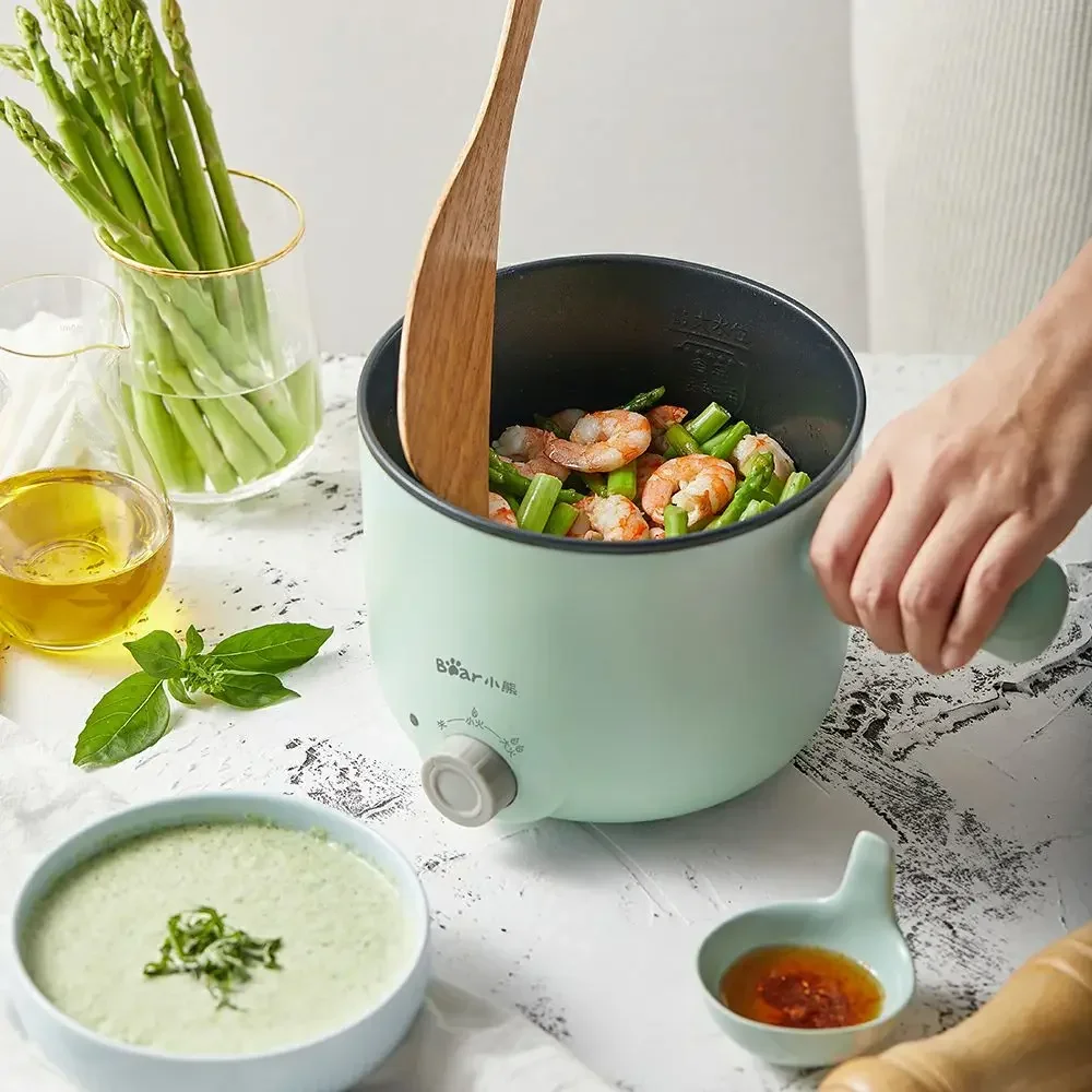 220V 1.2L البسيطة المحمولة وعاء طبخ أرز كهربائي غير عصا موقد متعدد الوظائف إناء/ قدر للسفر مكتب المدرسة المعكرونة الدب/DRG-C12K1