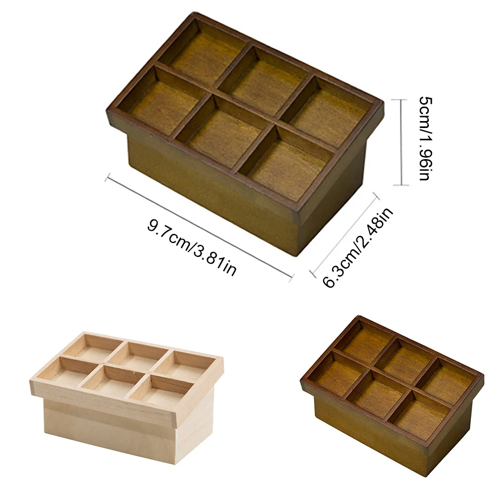 1/12 Dollhome Kinderen Speelgoed Miniatuur Meubels Groenterek Winkel Decoratie Supermarkt Accessoire Licht Hout Kleur