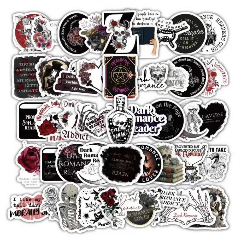 60 قطعة ملصقات الرومانسية الداكنة ملصقات الكتابة على الجدران القوطية الديكور كتيب الهاتف الأمتعة المحمول الغيتار لعبة أطفال هدية