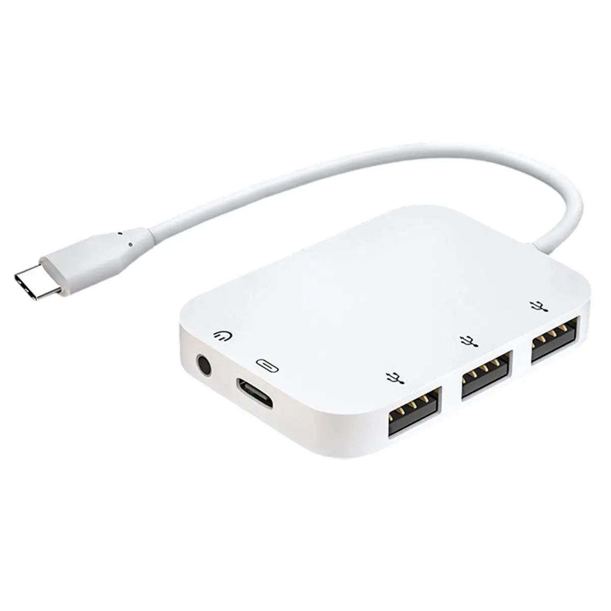 A93P Type-C HUB Adapter Splitter 3xUSB/3.5mm Jack Audio PD Charging Port for for PixelBook Notebook Laptop