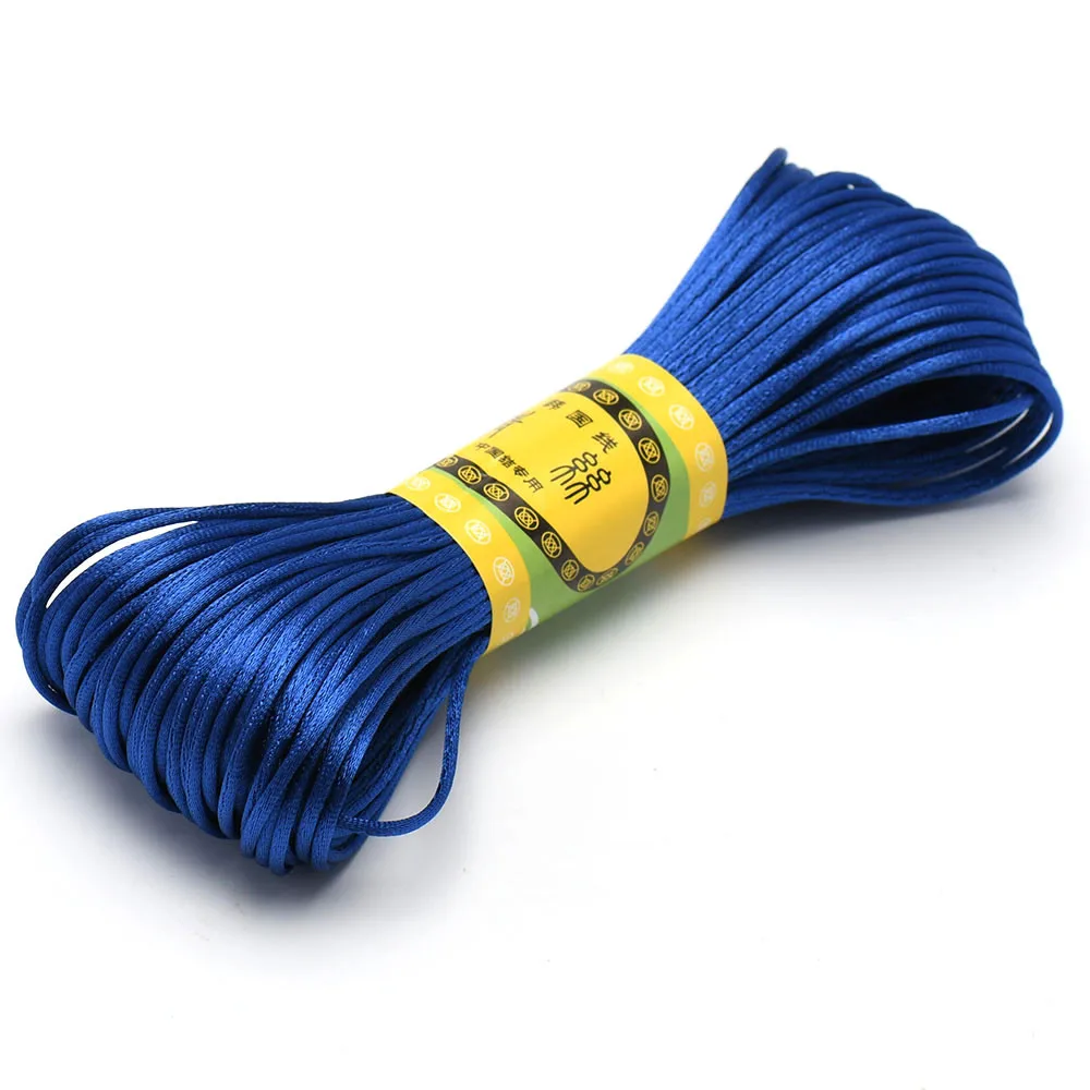 20 m 1,5 mm Satin-Nylon-Zierkordel, Rattail-Kordel, chinesischer Knoten
