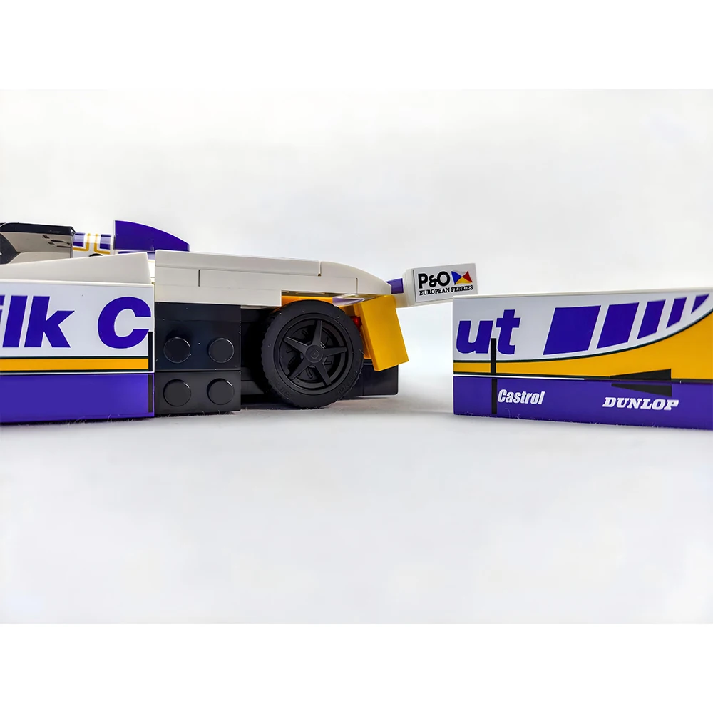 ความเร็ว MOC 268 ชิ้น ​ ​ Champion 1988 World Sports Car Championship XJR-9 Racing Building Blocks ของเล่นเด็กคริสต์มาสของขวัญ